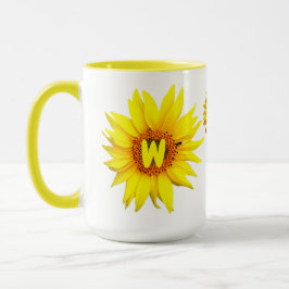 Taza de Girasol | Taza Monograma y Nombre Personal