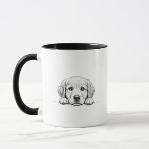 Taza de Golden Retriever Asomándose Regalo para