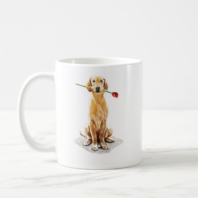 Taza de Golden Retriever – Taza de café con perro  (Izquierda)