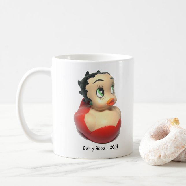 Taza de goma de Betty Boop del pato (Con donut)