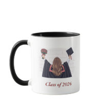 Taza de Graduación Ilustrada de la Promoción de 20