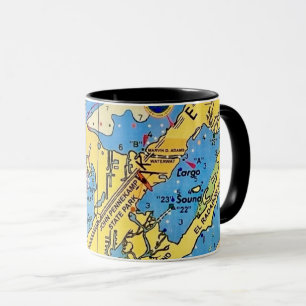 Taza de gráfico náutico de Florida Keys