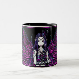 Taza de hadas celestial de las rosas fuertes de