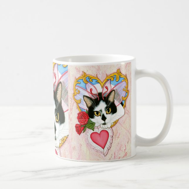 Taza de hadas del arte de la fantasía del gato del (Derecha)