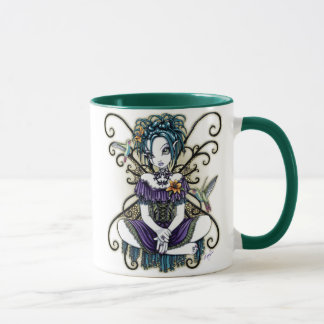 Taza de hadas del arte del colibrí gótico de