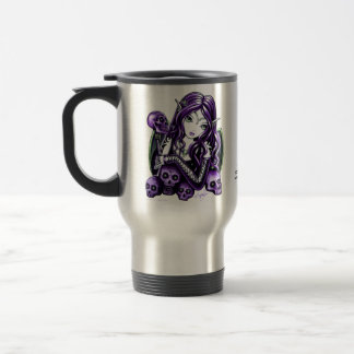 Taza de hadas del viaje del cráneo púrpura de la