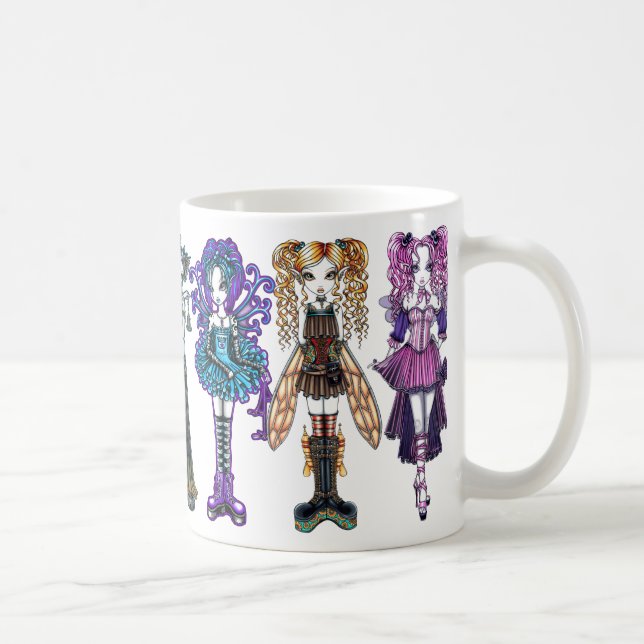 Taza de hadas gótica linda del arte (Derecha)