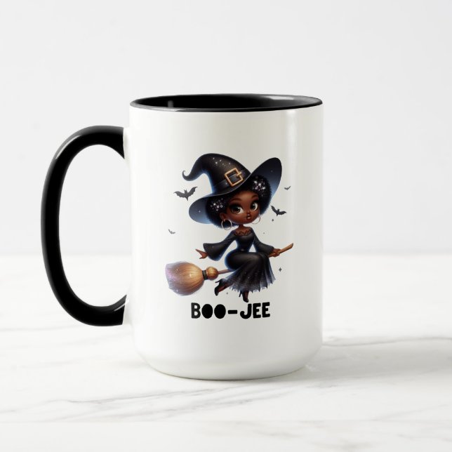 Taza de Halloween Bruja Negra BOO-JEE (Izquierda)