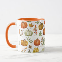 Taza de Halloween con calabazas - Blanco
