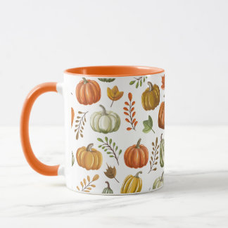 Taza de Halloween con calabazas - Blanco