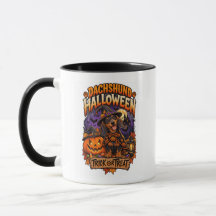 Taza de Halloween Dachshund Truco o Trato