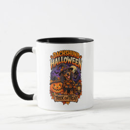 Taza de Halloween Dachshund Truco o Trato