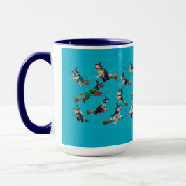Taza de Halloween de bruja de perro lindo