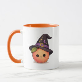 Taza de Halloween de Bruja Monada Melocotón