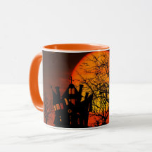Taza de Halloween de Casa Embrujada Espeluznante
