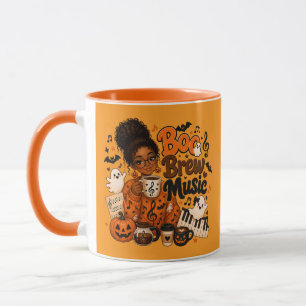 Taza de Halloween de dos tonos Boo Brew Music