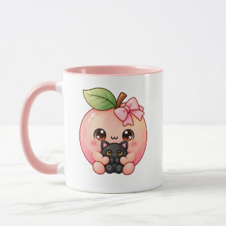 Taza de Halloween de gato negro kawaii lindo meloc