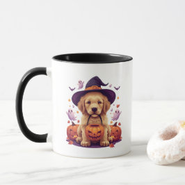 Taza de Halloween de Golden Retriever lindo - Cala