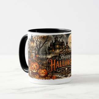 Taza de Halloween de Mansión Embrujada Victoriana
