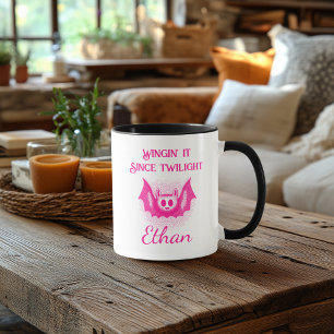 Taza de Halloween de neón personalizable - Diseño 