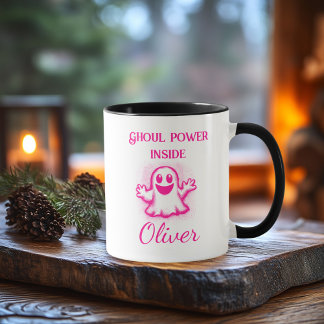 Taza de Halloween de neón personalizada - Diseño d