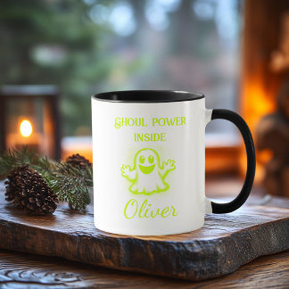 Taza de Halloween de neón personalizada - Diseño d