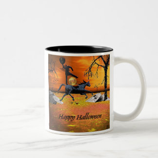 Taza de Halloween del jinete sin cabeza