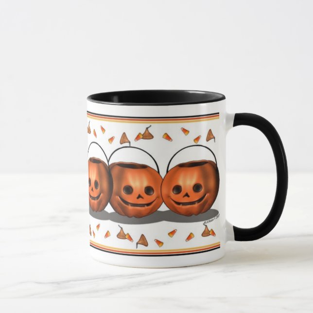 Taza de Halloween del remiendo del cubo de la (Derecha)