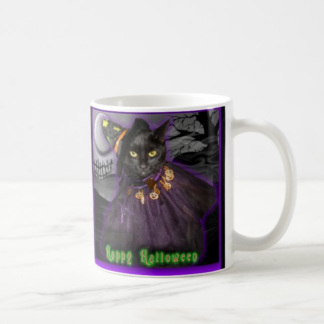 taza de Halloween del witchycat (Derecha)