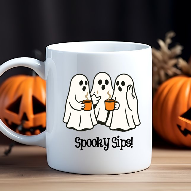 Taza de Halloween Fantasma de Spooky Sips (Subido por el creador)