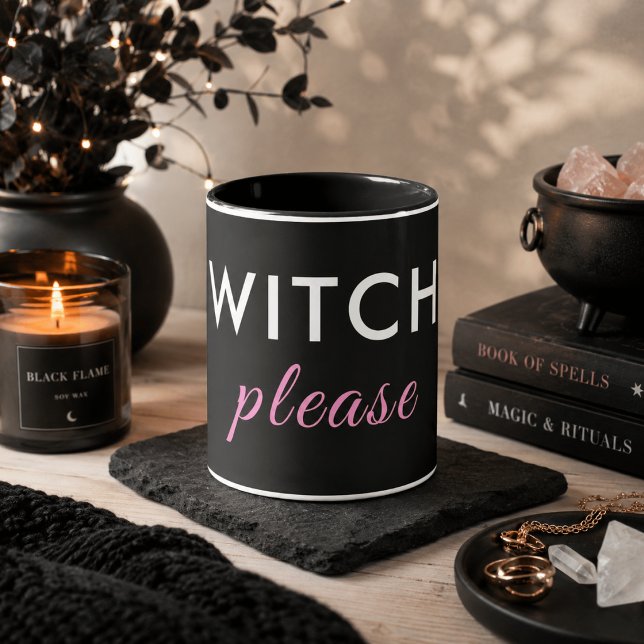 Taza de Halloween Modern Witch Please – Minimalist (Subido por el creador)