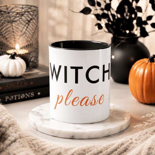 Taza de Halloween Modern Witch Please – Minimalist (Subido por el creador)