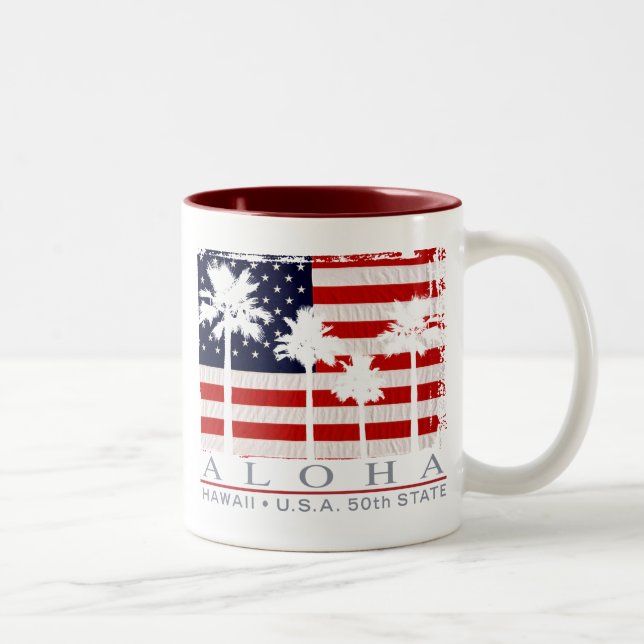 Taza de Hawaii de la bandera de la palma (Derecha)