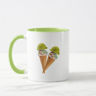 Taza de helado de matcha