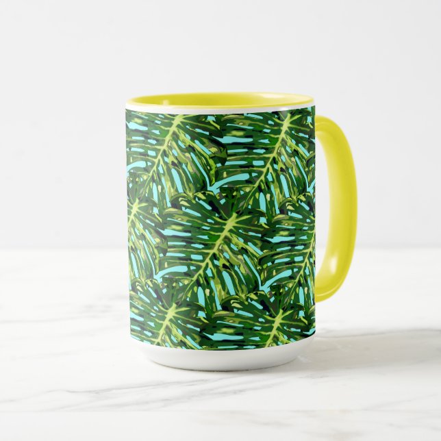 Taza de hojas de Monstera - Vegetación (Anverso derecho)