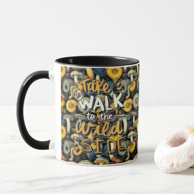 Taza de hongo del lado salvaje (Con donut)