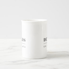 Taza de hueso de porcelana 'Depende de los datos'