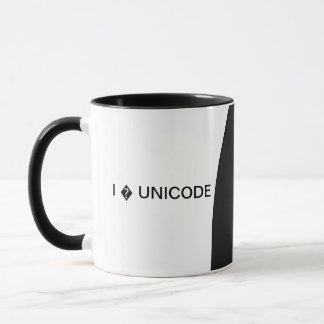 Taza de I (corazón) UNICODE (Black&White)