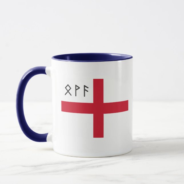 Taza de Inglaterra - bandera con las runas (Izquierda)