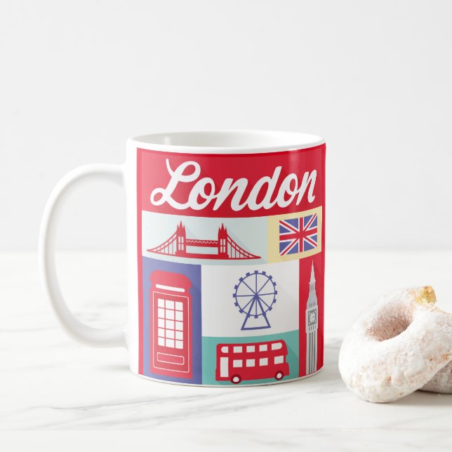 Taza de Inglaterra Gran Bretaña Reino Unido del (Con donut)