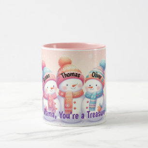 Taza de invierno de trío de muñeco de nieve - Rega