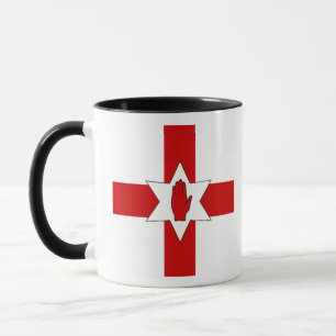 Taza de Irlanda del Norte - estrella y mano en