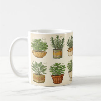 Taza de jardín de hierbas retro — Taza de café bot