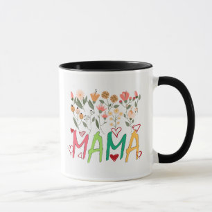 Taza de jardín floral de Mama