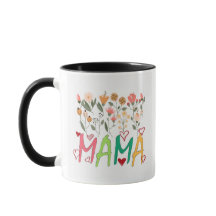 Taza de jardín floral de Mama