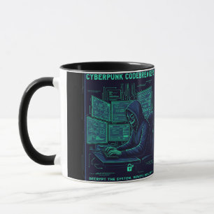 Taza de juego de hacker de código de ruptura ciber