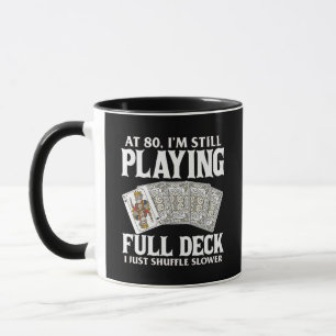 Taza de jugador de carta divertida para el cumplea