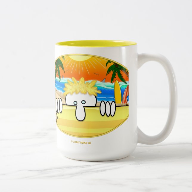 Taza de Kilroy de la persona que practica surf (Derecha)