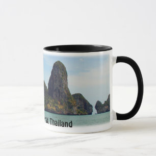 Taza de Krabi Tailandia de la playa de Railay