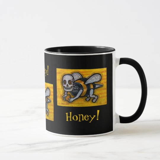 Taza de la abeja de la miel